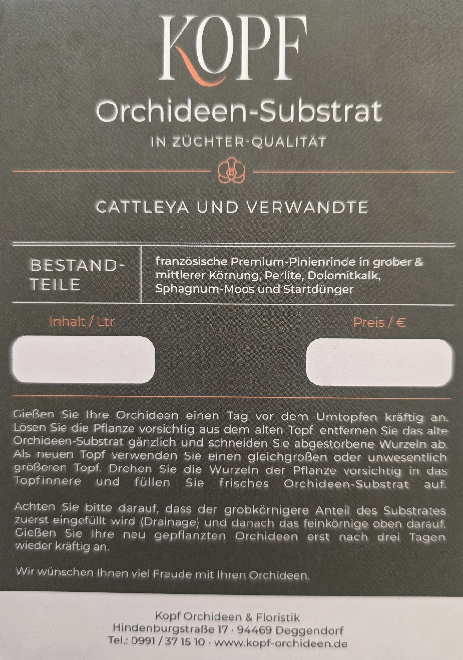 Orchideen-Substrat für Cattleya und Verwandte 15 Liter